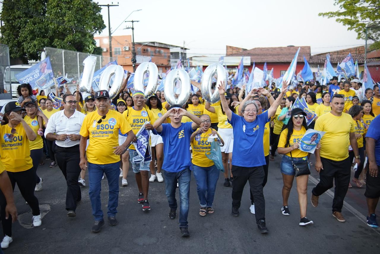 Dr. Gutemberg finaliza campanha à reeleição arrastando uma multidão pelo Santa Cruz e Radional e deve ser um dos mais votados