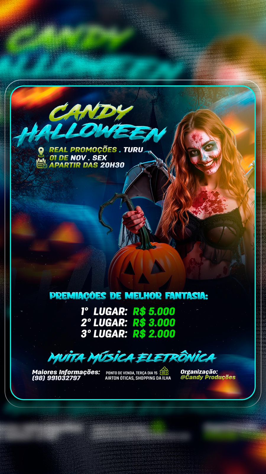 Festa de Halloween em São Luís premiará melhor fantasia com R$ 5 mil