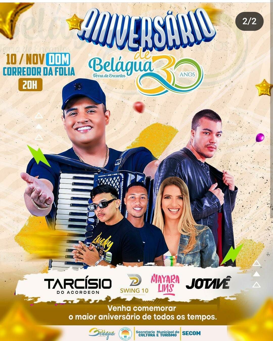 Shows irão animar aniversário de Belágua neste fim de semana