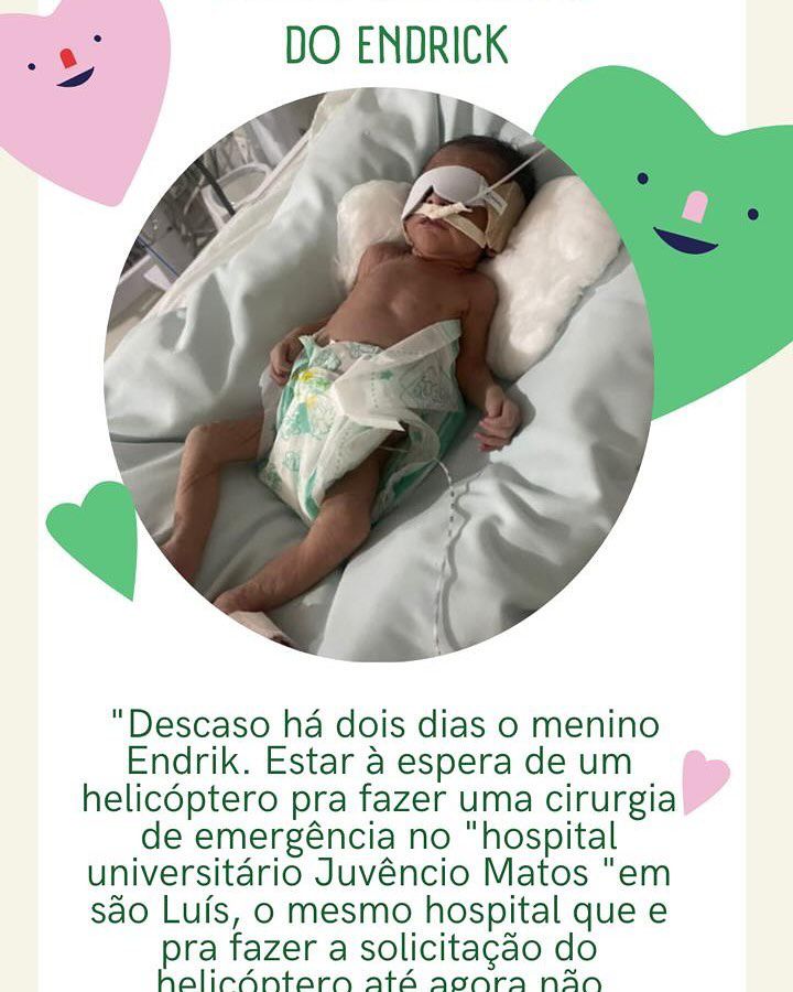 Deputado Wellington denuncia descaso e solicita transferência urgente de bebê de 9 dias para hospital em São Luís